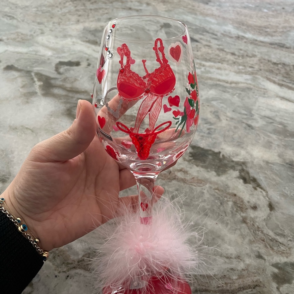 Lolita Red and White Wine Glass